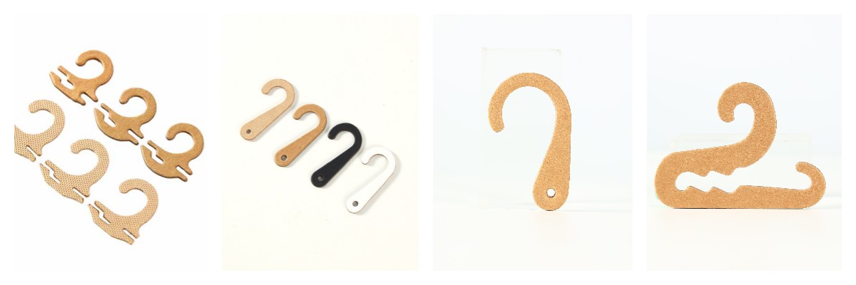 Wholesale price kraft paper cardboard E hooks for underpants boxes socks display