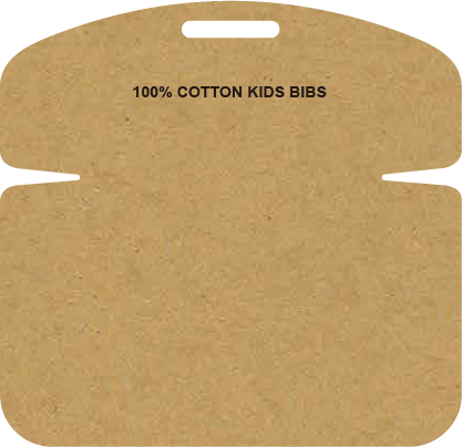 Eco customized recycled Biodegradable paper card board bib hangers for baby and kids