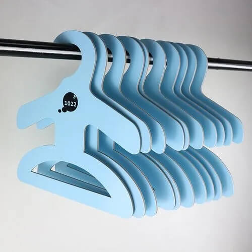 Customized kraft paper cardboard clothing clothes set hangers with printing