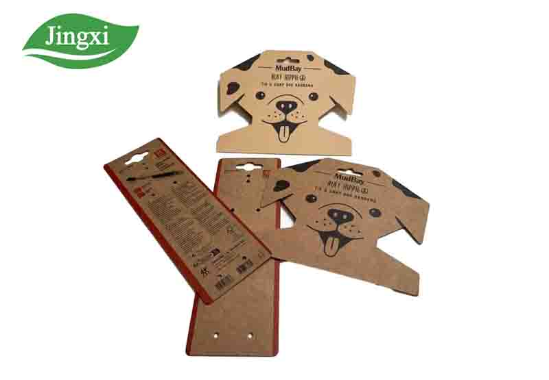 2mm Thick Eco Degradable paper Kraft Header Card Cardboard Tags Packaging for Dog Harness dog Belt dog collar dog coat shirts Display