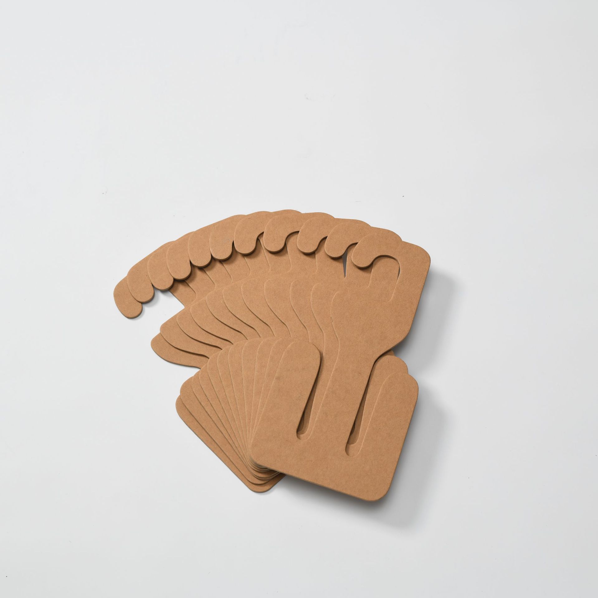 Natural Recyclable sustainable kraft cardboard hangers hooks for shoes Footwear