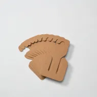 Natural Recyclable sustainable kraft cardboard hangers hooks for shoes Footwear