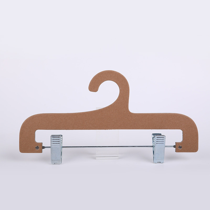 B2B Eco friendly cardboard paper pants hangers with metal clip