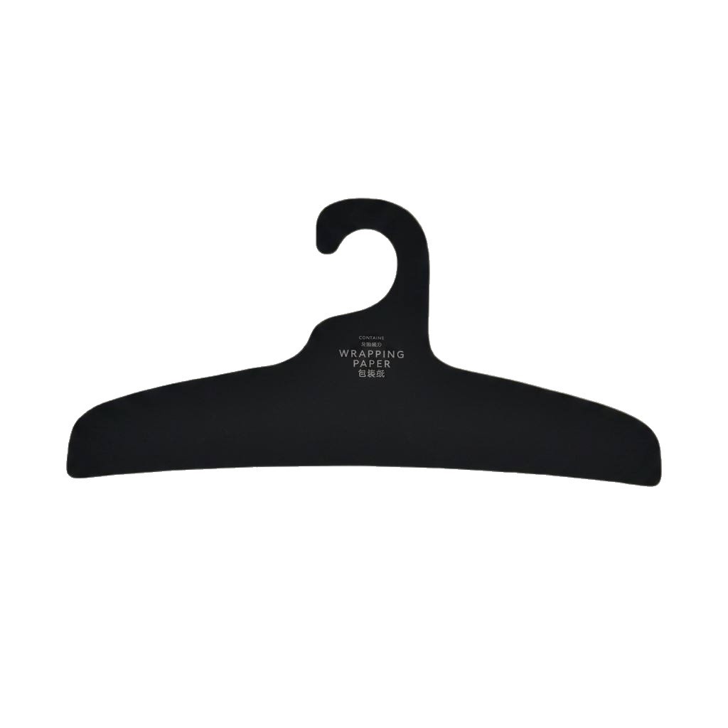 Eco Friendly paper cardboard black hangers for clothes display